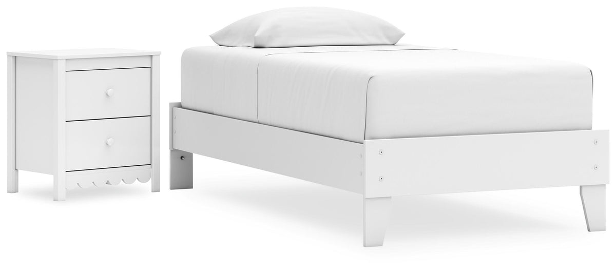 Hallityn Platform Bed Set - Twin, Nightstand