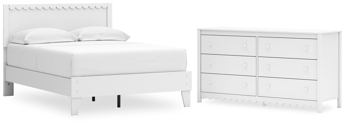 Hallityn Panel Platform Bed Set - Full, Dresser