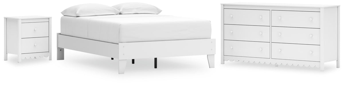 Hallityn Full Platform Bed, Dresser and Nightstand
