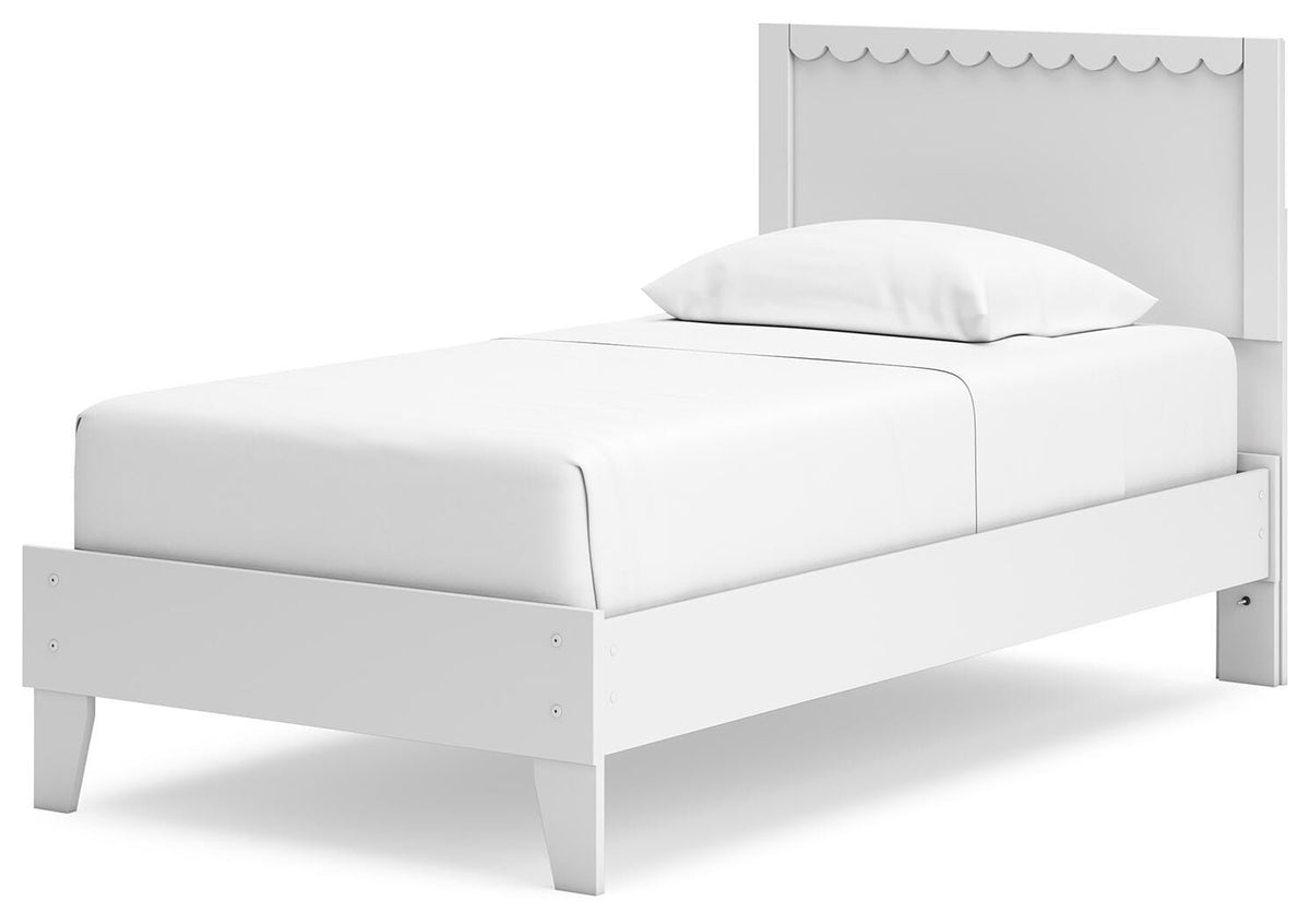 Hallityn Panel Platform Bed Set - Twin, Dresser and 2 Nightstands