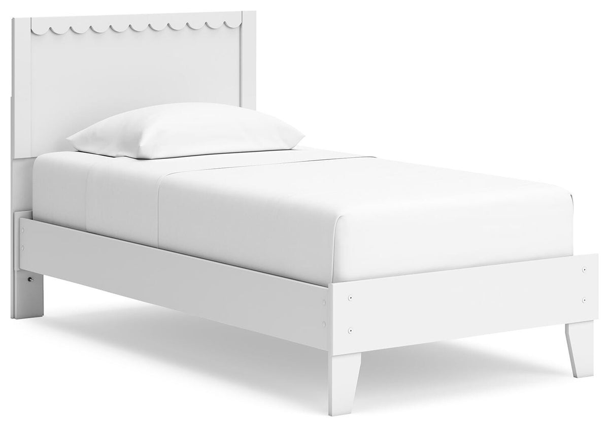 Hallityn Panel Platform Bed Set - Twin, Dresser and 2 Nightstands