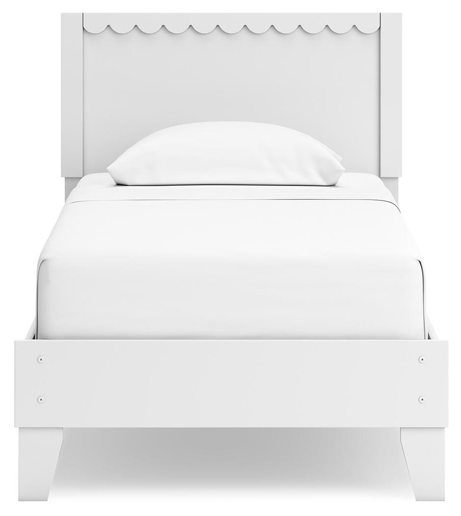 Hallityn Panel Platform Bed Set - Twin, Dresser and 2 Nightstands