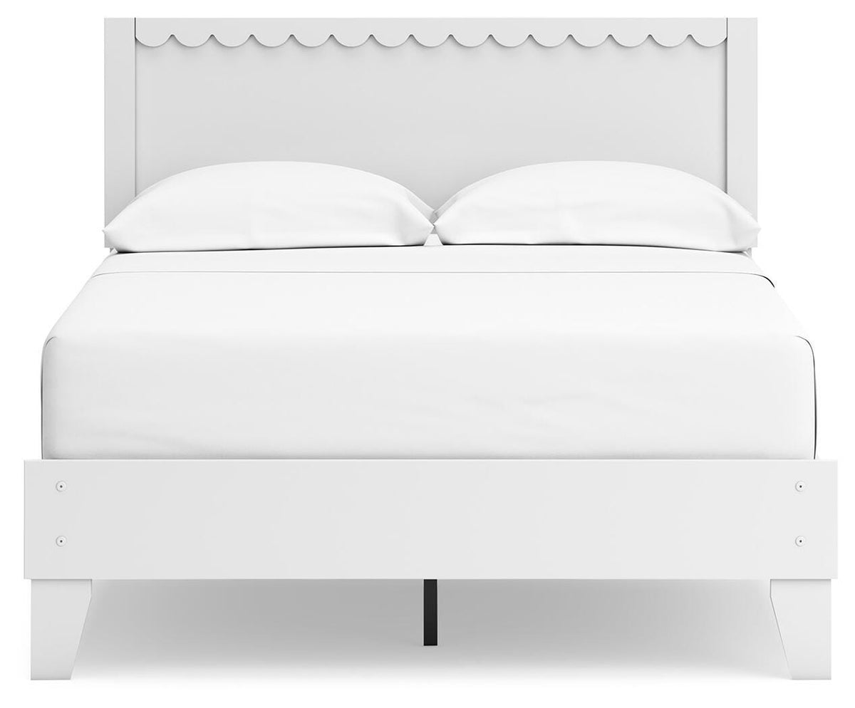 Hallityn Panel Platform Bed Set - Full, 2 Nightstands