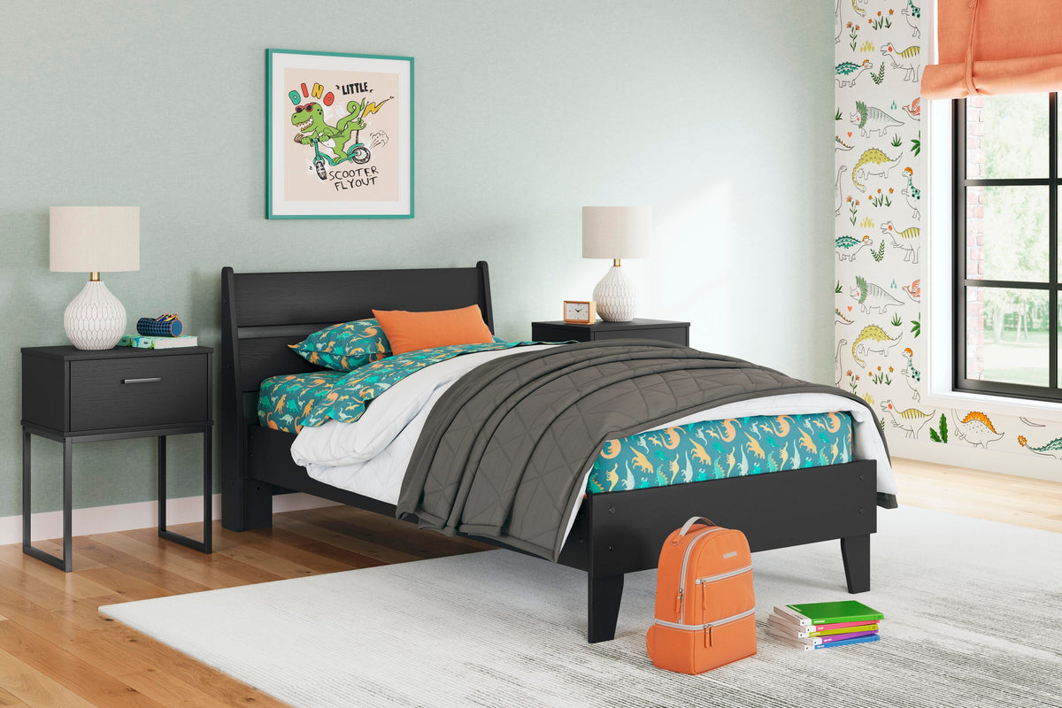 Socalle Twin Panel Platform Bed and Dresser