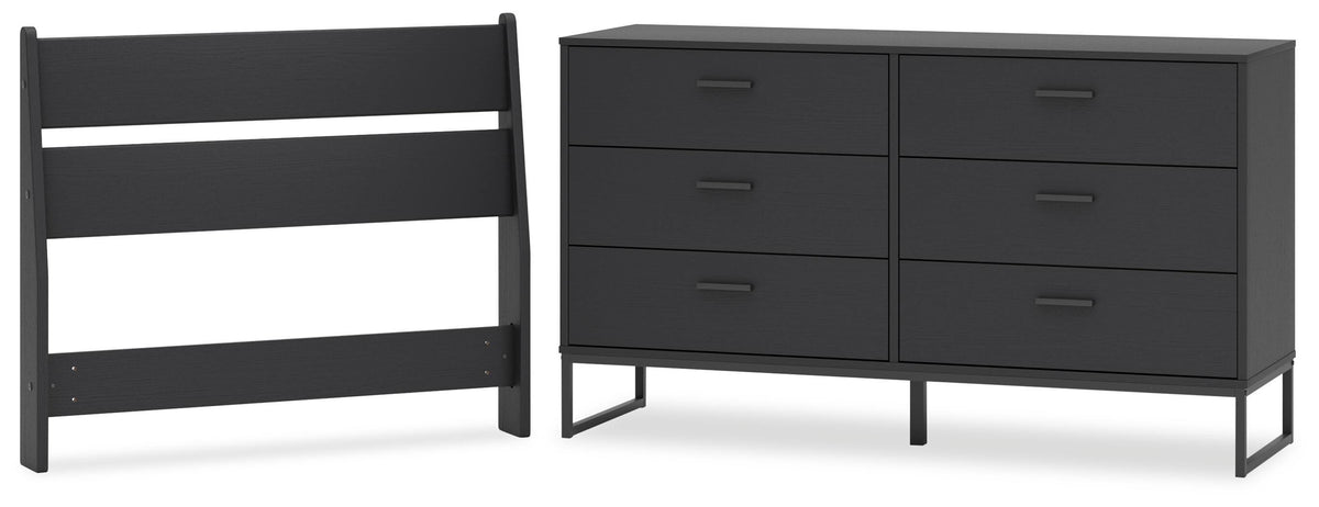 Socalle Panel Headboard Set - Twin, Dresser