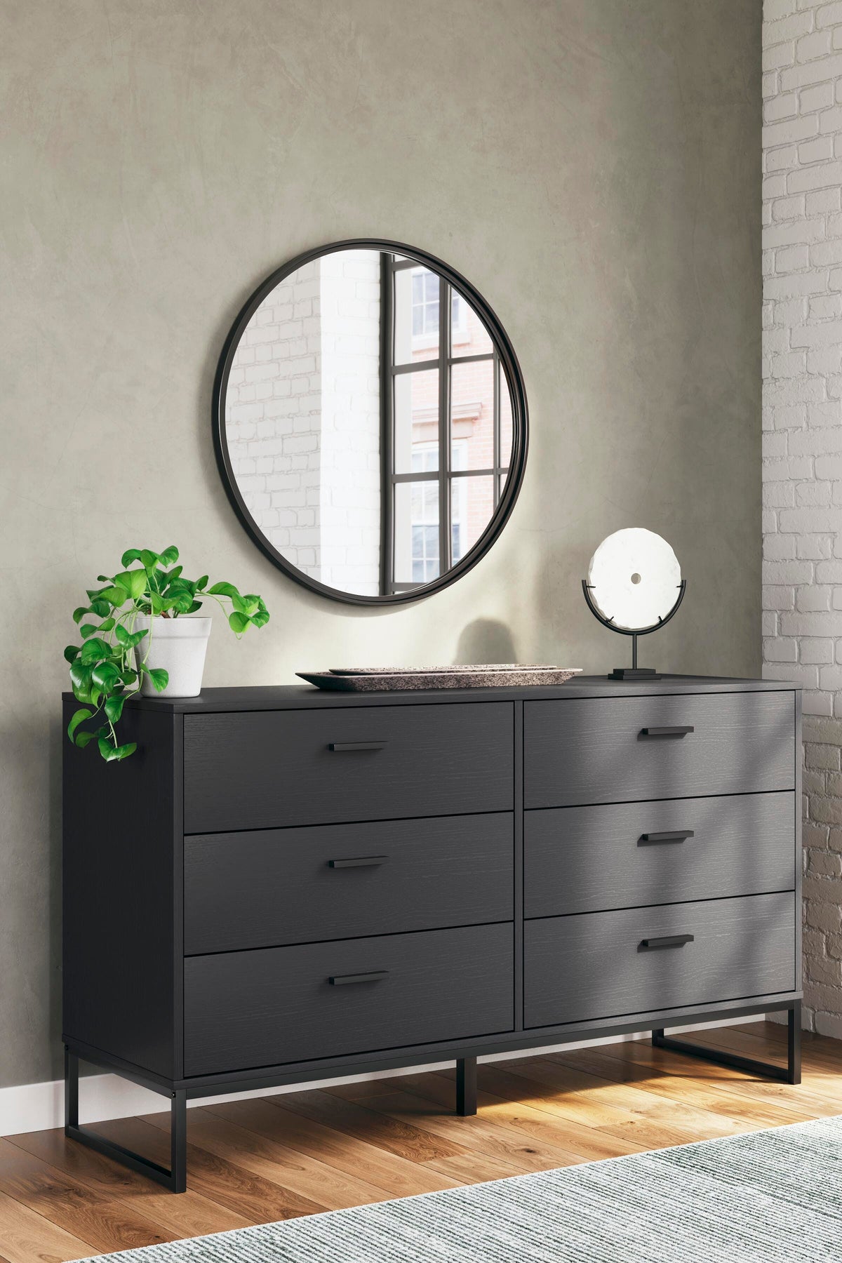 Socalle Twin Panel Platform Bed and Dresser