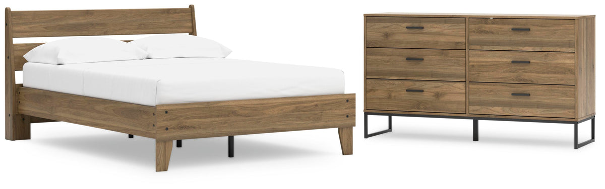 Deanlow Platform Panel Bed Set - Full, Dresser