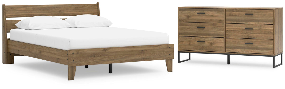 Deanlow Platform Panel Bed Set - Queen, Dresser