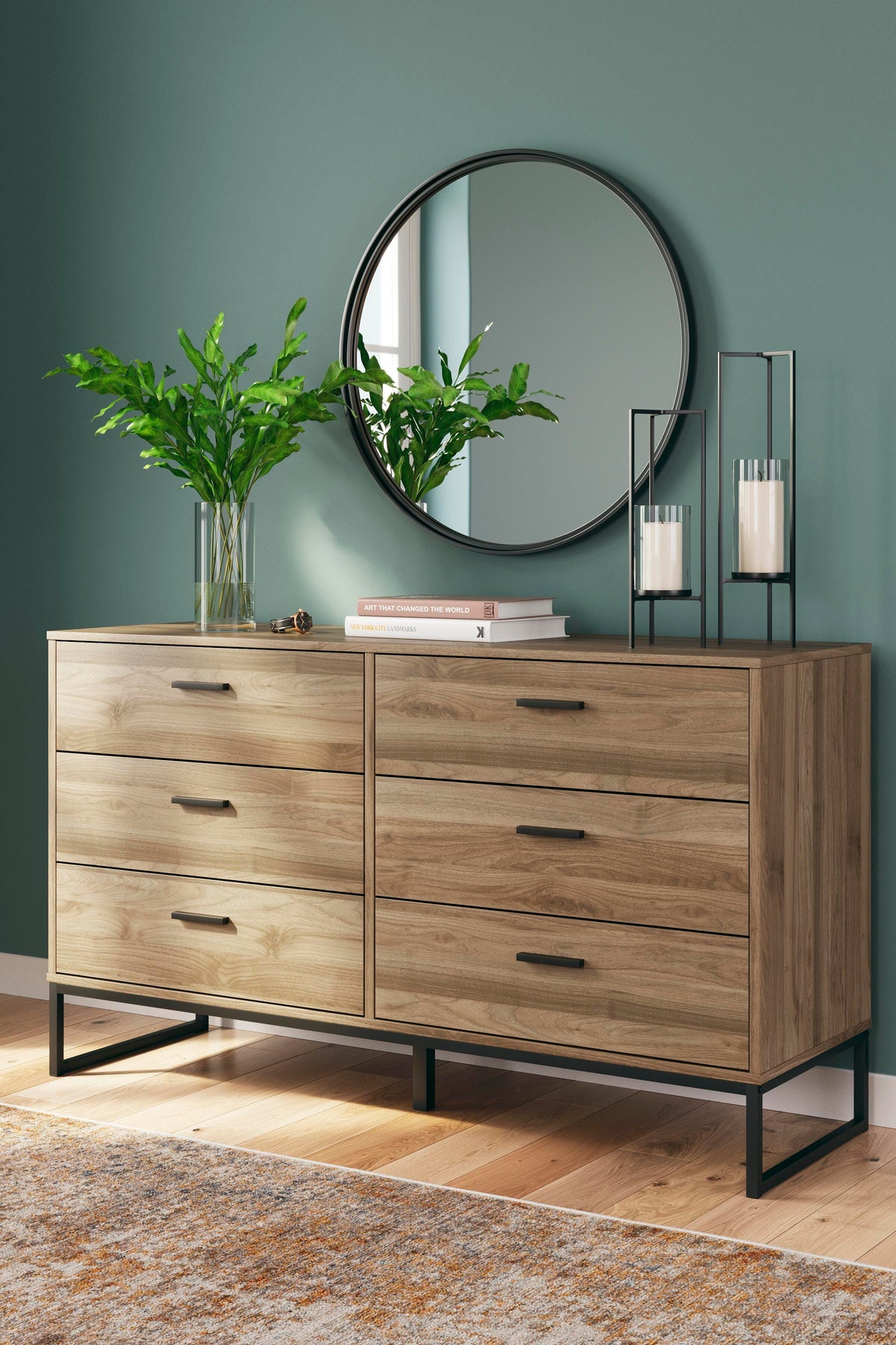 Deanlow Platform Panel Bed Set - Twin, Dresser