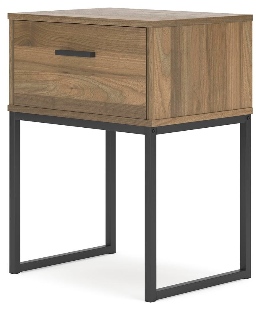Deanlow Platform Panel Bed Set - Full, 2 Nightstands