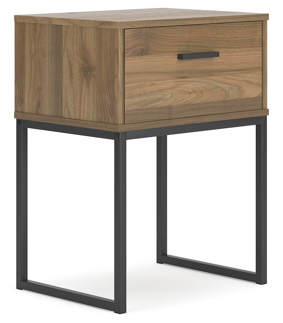 Deanlow Platform Panel Bed Set - Full, 2 Nightstands