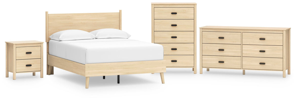 Cabinella Platform Panel Bed Set - Full, Dresser, Chest and Nightstand