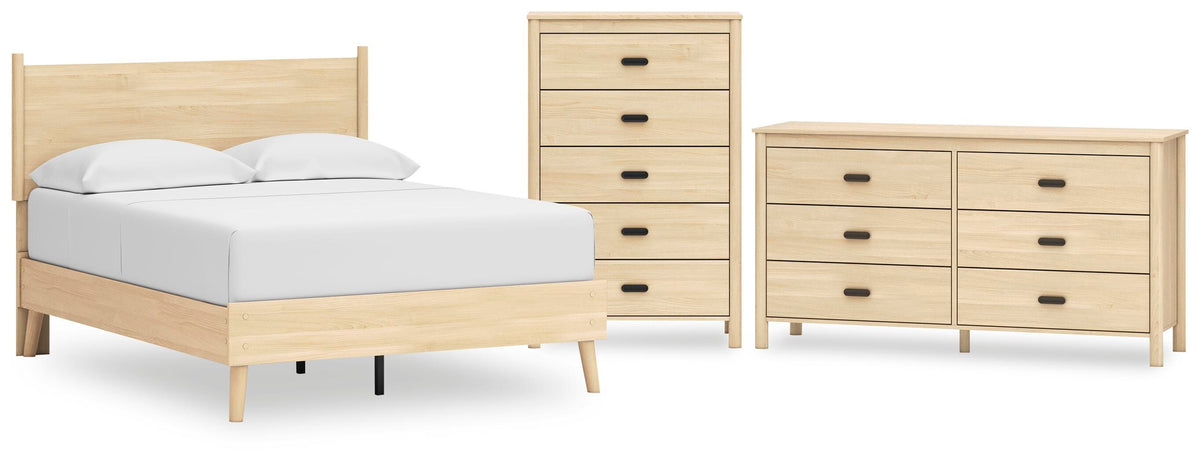 Cabinella Platform Panel Bed Set - Full, Dresser and Chest
