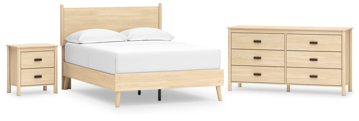 Cabinella Platform Panel Bed Set - Full, Dresser and Nightstand