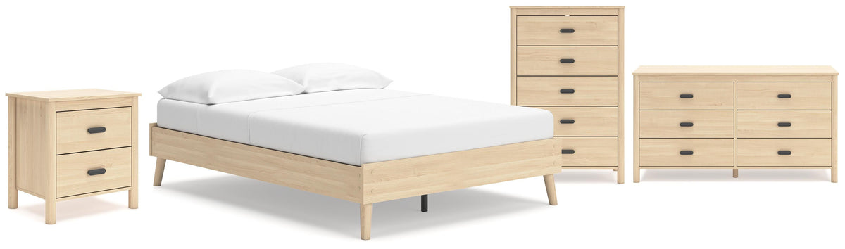 Cabinella Platform Bed Set - Full, Dresser, Chest and Nightstand