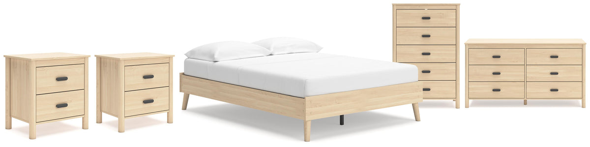 Cabinella Platform Bed Set - Full, Dresser, Chest and 2 Nightstands