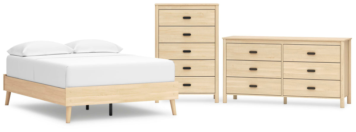 Cabinella Platform Bed Set - Full, Dresser and Chest