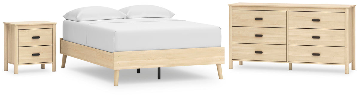 Cabinella Platform Bed Set - Full, Dresser and Nightstand