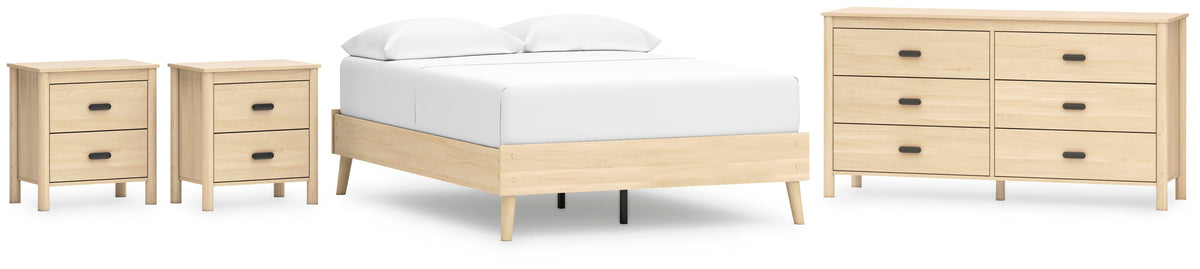 Cabinella Platform Bed Set - Full, Dresser and 2 Nightstands