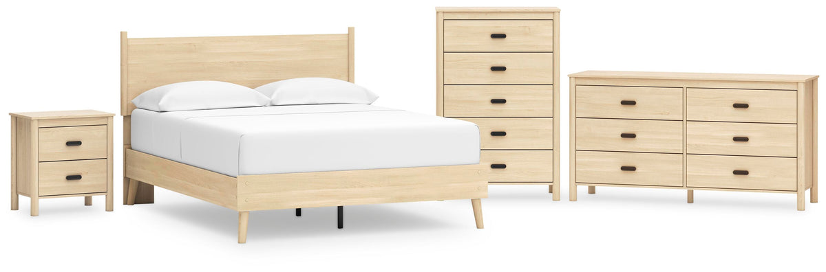 Cabinella Platform Panel Bed Set - Queen, Dresser, Chest and Nightstand