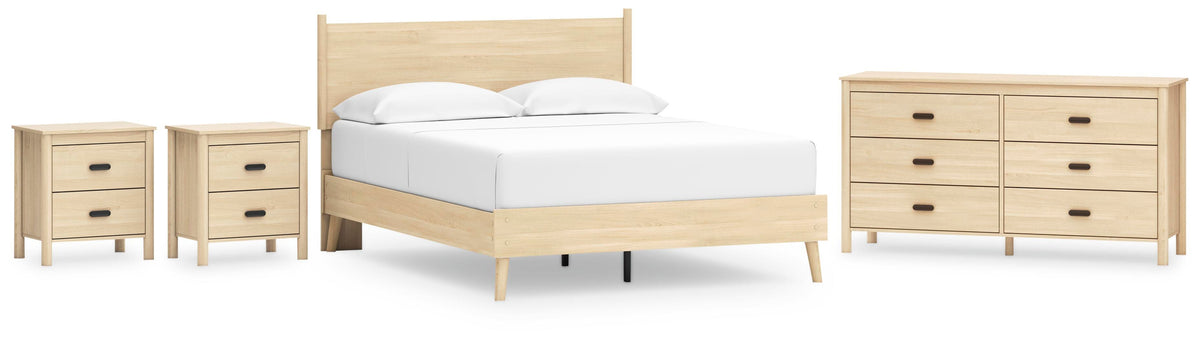 Cabinella Platform Panel Bed Set - Queen, Dresser and 2 Nightstands