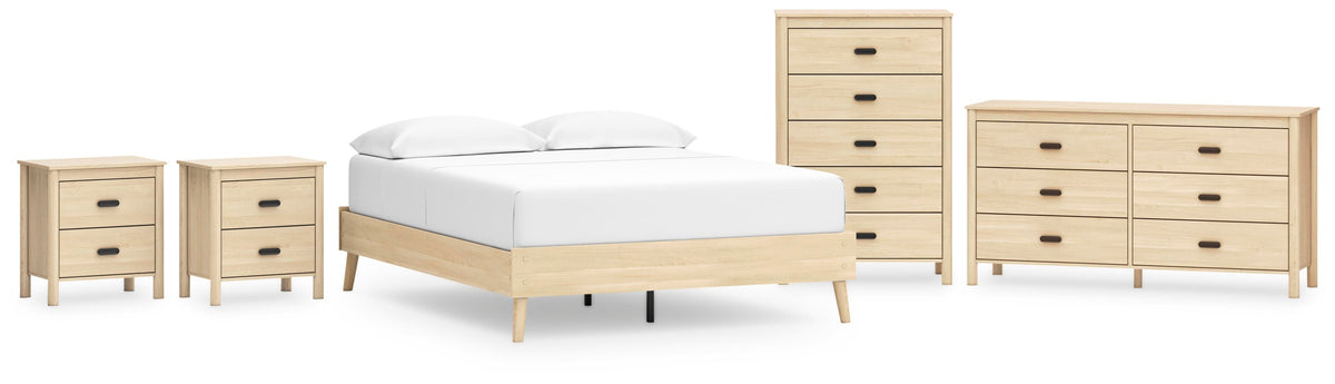 Cabinella Platform Bed Set - Queen, Dresser, Chest and 2 Nightstands