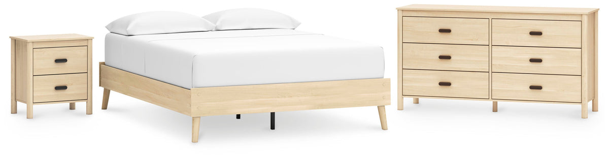 Cabinella Platform Bed Set - Queen, Dresser and Nightstand