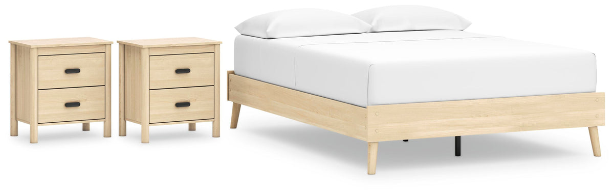 Cabinella Platform Bed Set - Queen, 2 Nightstands