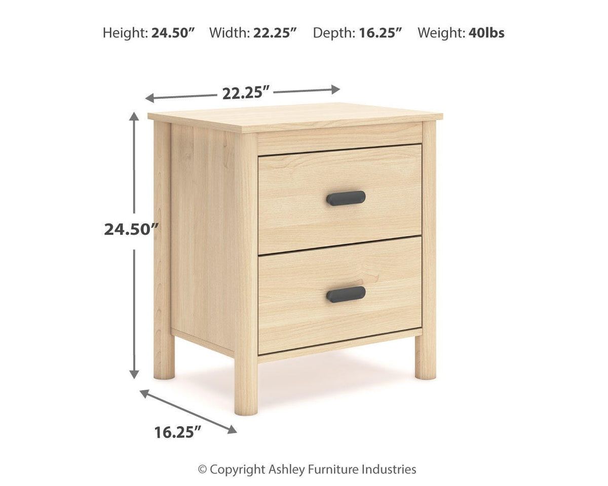 Cabinella Platform Panel Bed Set - Full, 2 Nightstands