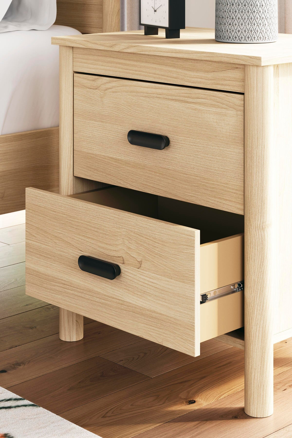 Cabinella Platform Panel Bed Set - Full, 2 Nightstands