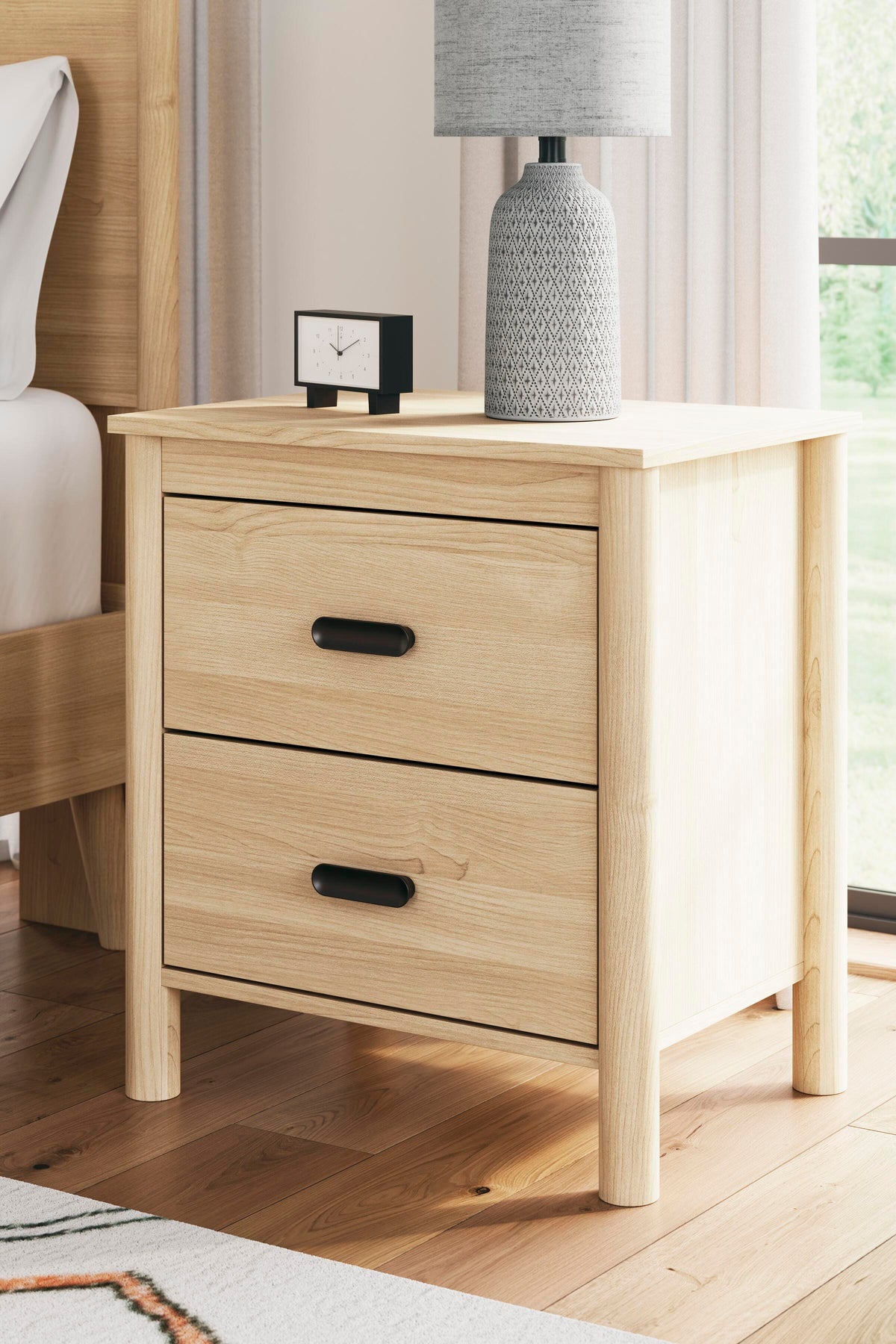 Cabinella Platform Panel Bed Set - Full, 2 Nightstands