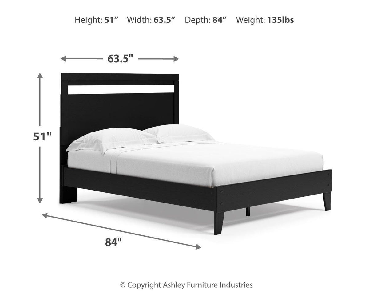 Finch Panel Platform Bed Set - Dresser and Chest