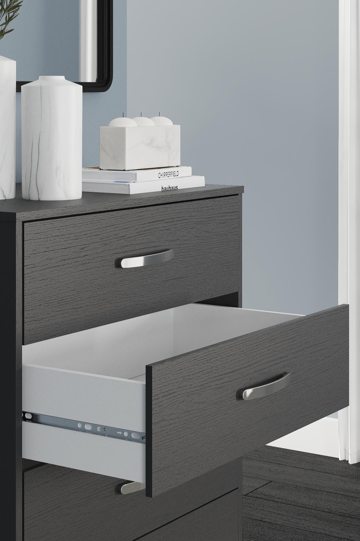 Finch Panel Platform Bed Set - Dresser and Chest