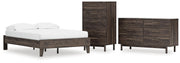 Calverson Platform Bed Set - Full, Dresser and Chest