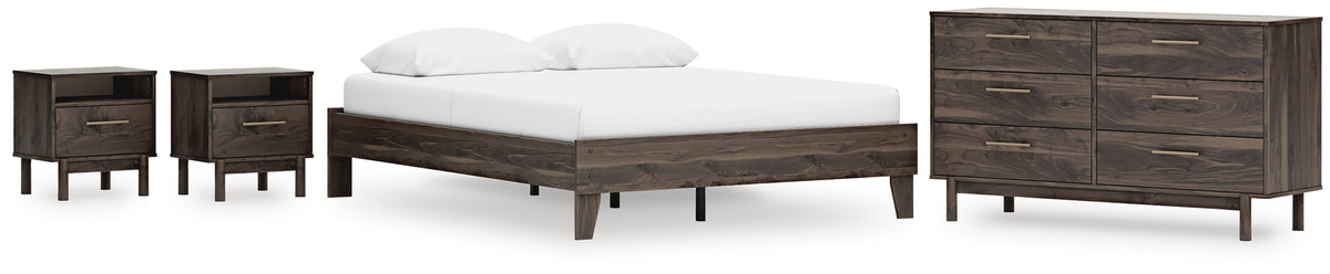 Calverson Platform Bed Set - Queen, Dresser and 2 Nightstands