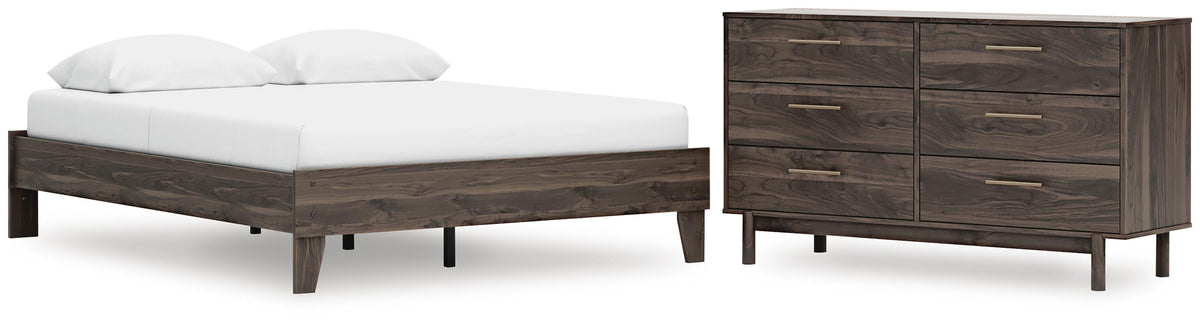 Calverson Platform Bed Set - Queen, Dresser
