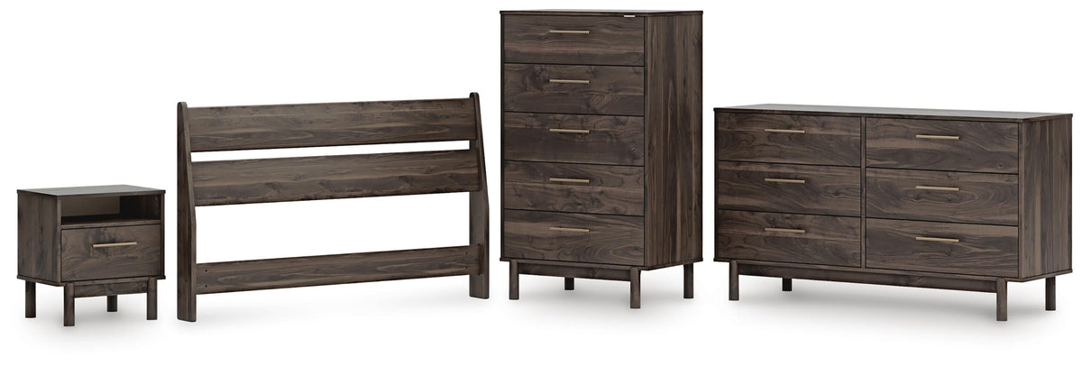 Calverson Panel Headboard Set - Full, Dresser, Chest and Nightstand