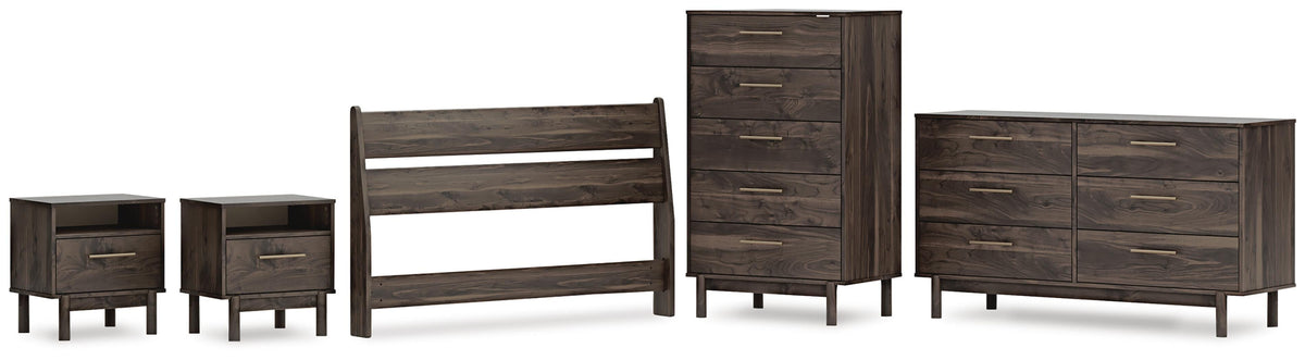 Calverson Panel Headboard Set - Full, Dresser, Chest and 2 Nightstands