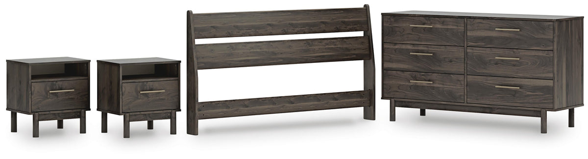 Calverson Panel Headboard Set - Queen, Dresser and 2 Nightstands