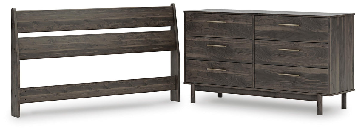 Calverson Panel Headboard Set - Queen, Dresser
