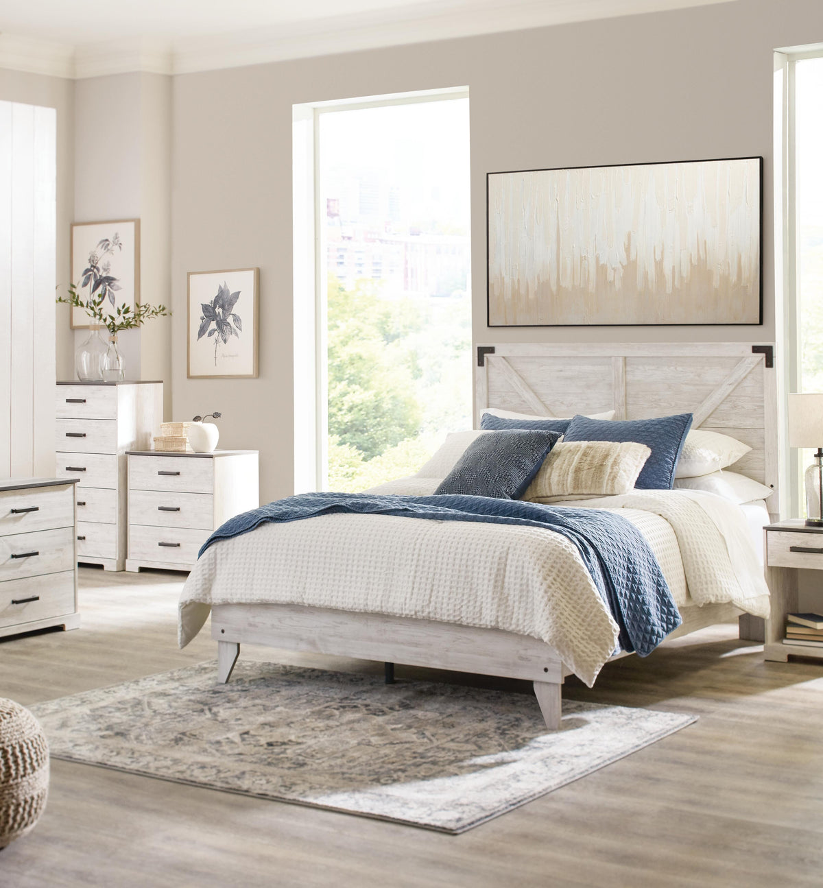 Shawburn Crossbuck Panel Platform Bed - Queen