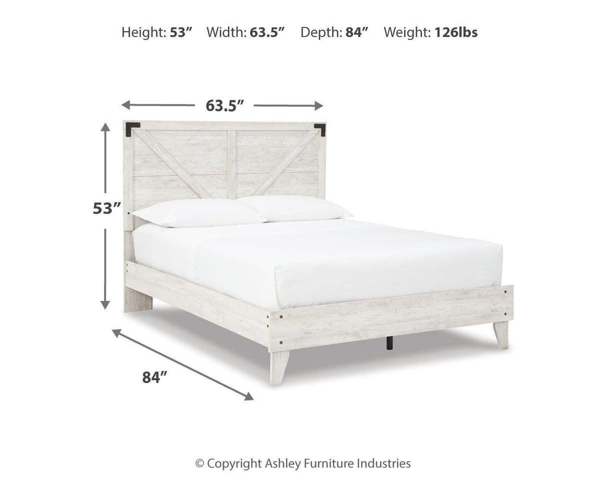 Shawburn Queen Platform Bed with 2 Nightstands