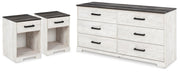 Shawburn Dresser and 2 Nightstands