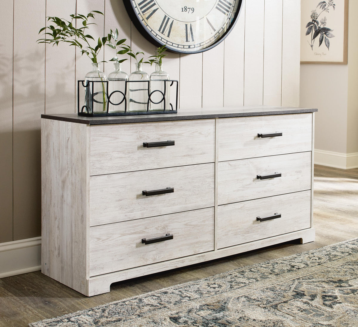 Shawburn Dresser and 2 Nightstands