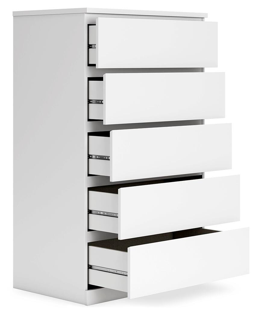 Onita Five Drawer Chest - White