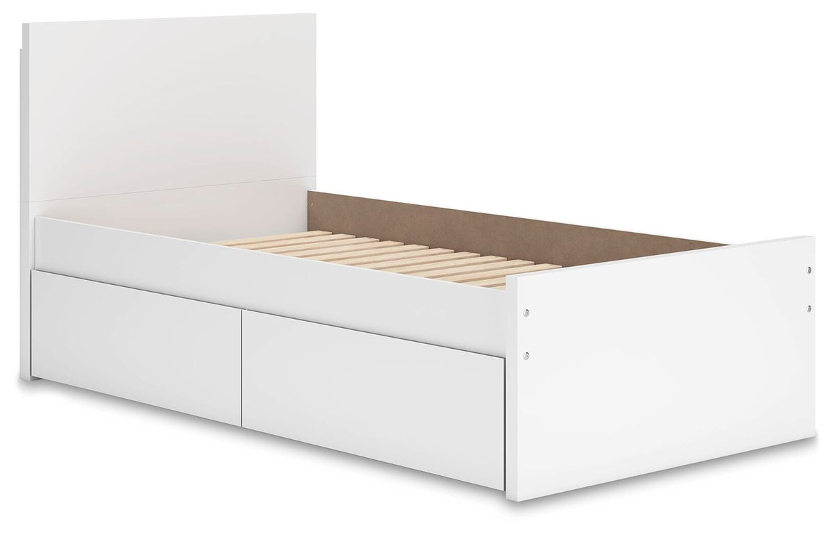 Onita Panel Platform Bed with 1 Side Storage - Twin