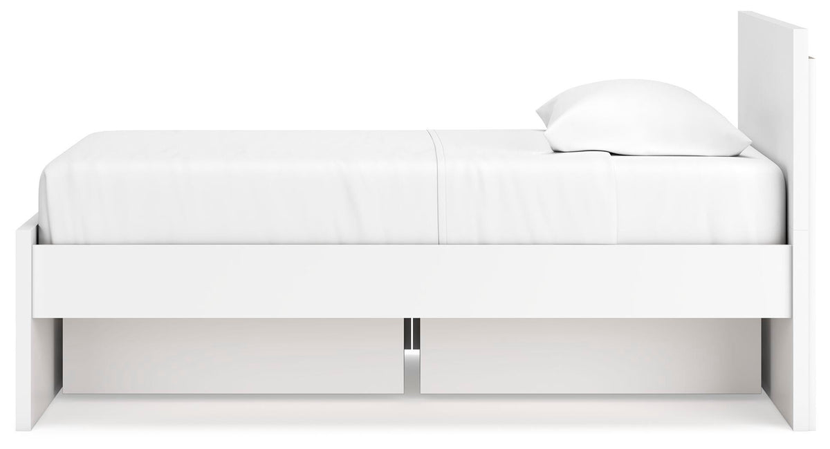 Onita Panel Platform Bed with 1 Side Storage - Twin