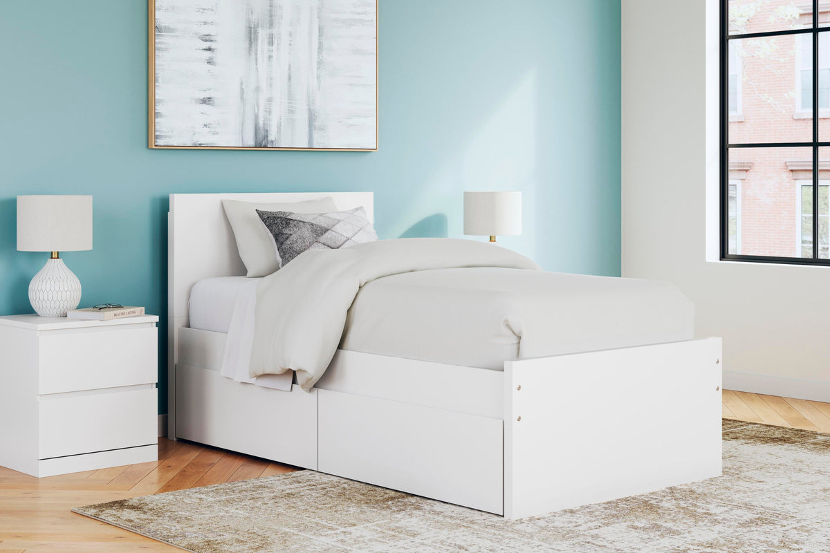 Onita Queen Panel Platform Bed with 1 Side Storage