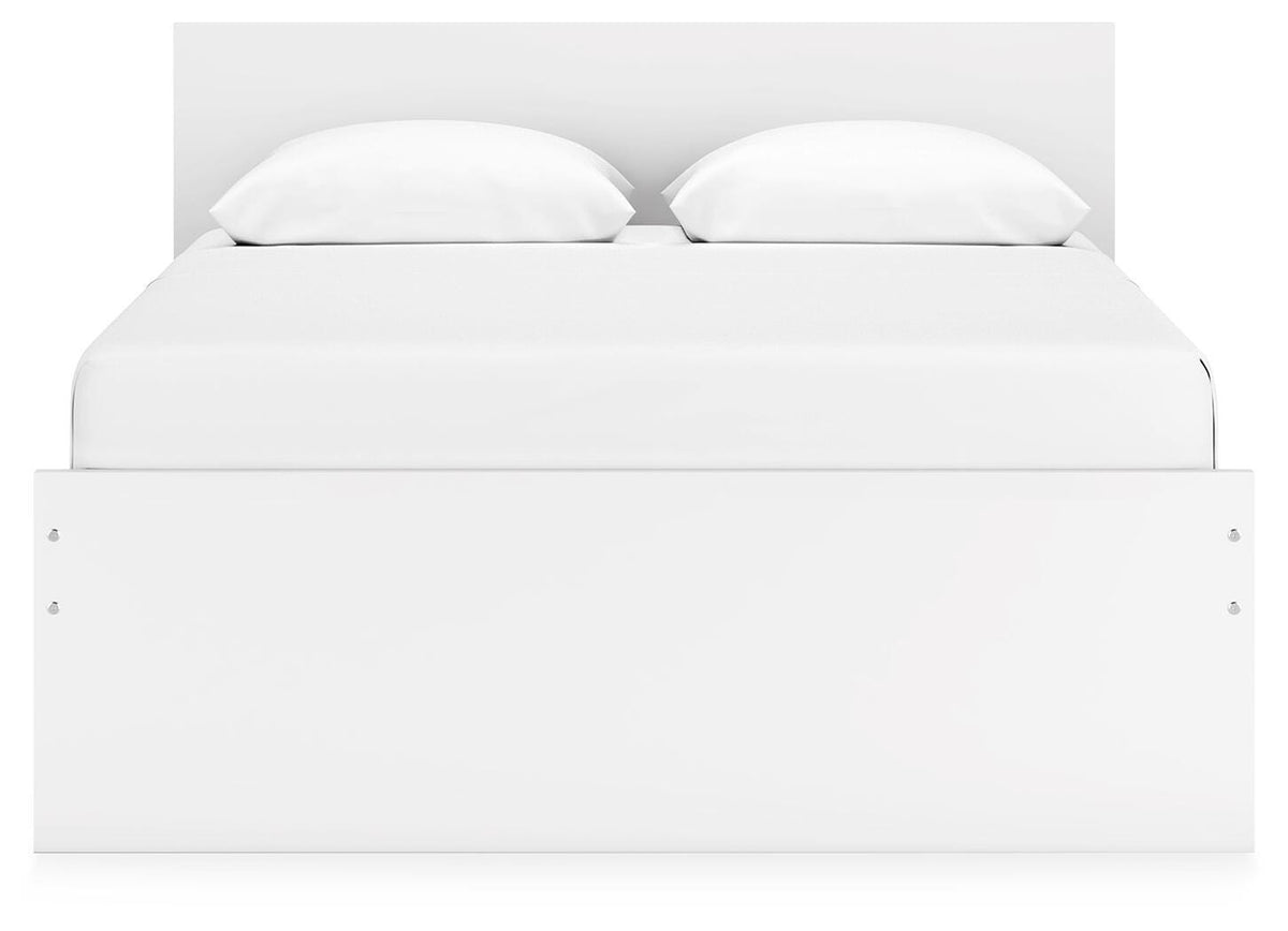 Onita Panel Platform Bed with 1 Side Storage - Queen