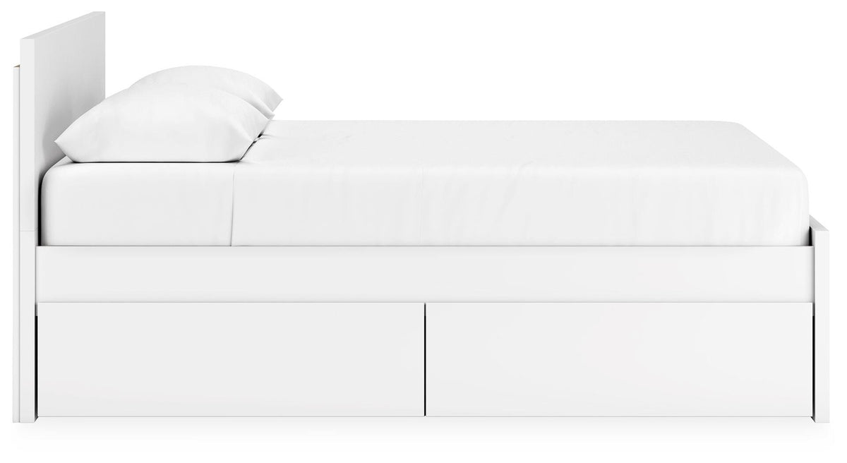 Onita Panel Platform Bed with 2 Side Storage - Queen